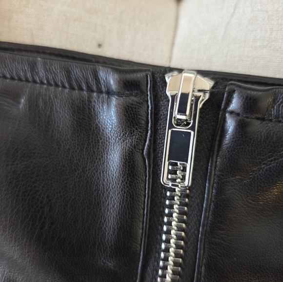 NWT Lulus Black Vegan Faux Leather Zip Front Mini Skirt - Size M Date Night Out - Picture 11 of 12